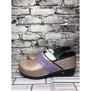 Koi by Sanita Pink Croc Leather Platform Danish Clogs Shoes Women Sz 42EU/11M US